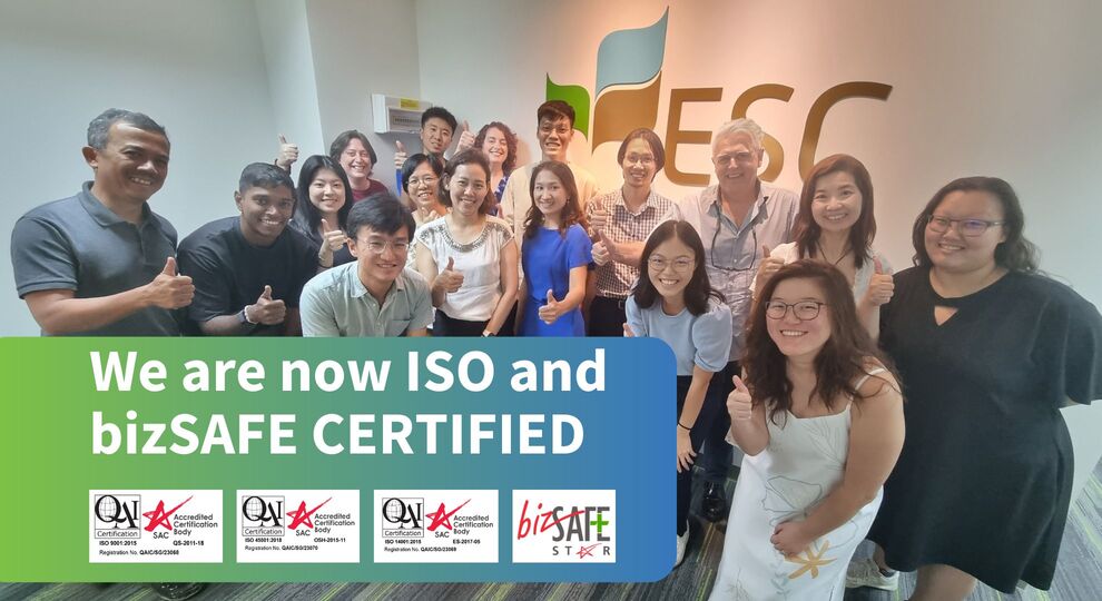 ESC is Now ISO and bizSAFE Certified